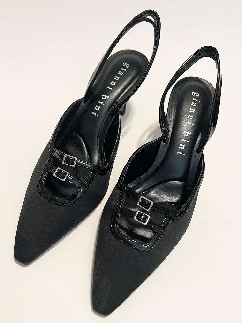 WHOOPS! NWOB $90 Gianni Bini Black Pointed-Toe Slingback Pumps